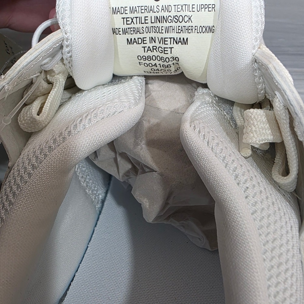 Goodfellow & Co Men's Scout Sneakers White Low Top Faux Leather Size 7 - Picture 2 of 9